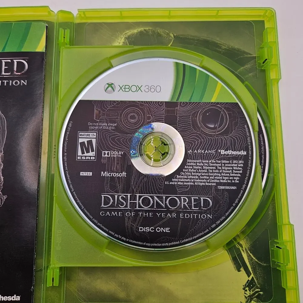 XBOX 360 DISHONORED GAME OF THE YEAR EDITION GREAT CONDITION